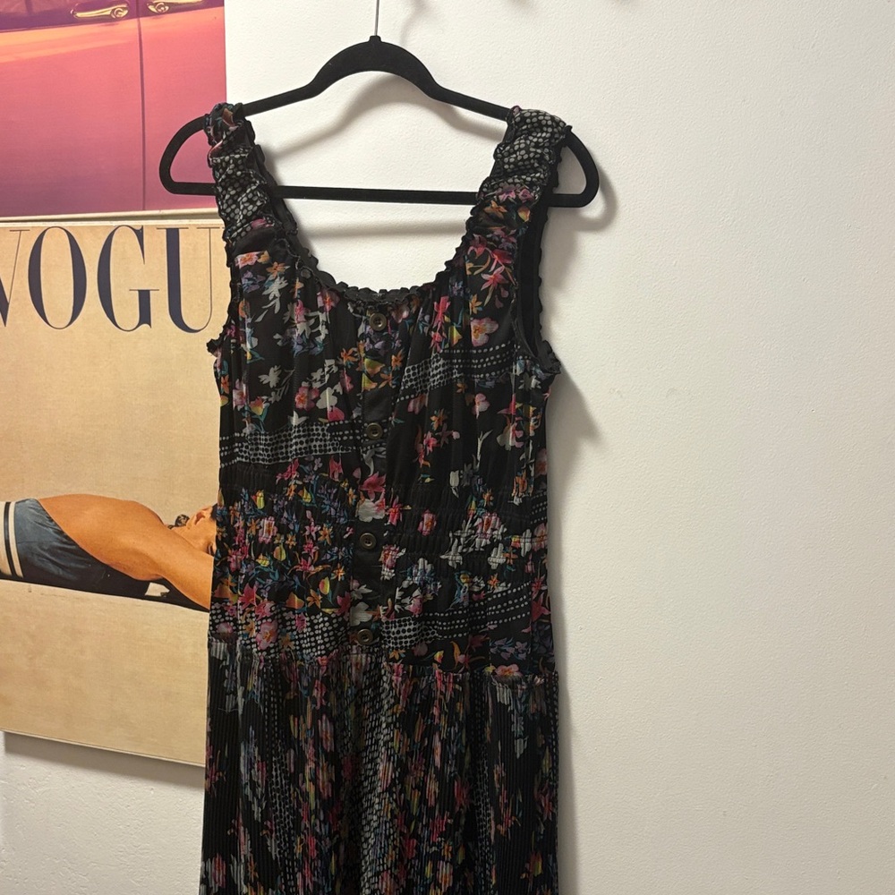 Lapiz Floral Patterned Stretch Maxi Dress L